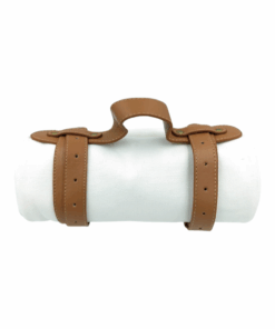 Cotton Picnic Blanket With Carry Straps - White