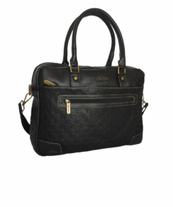 Cotton Road - 14' High Quality PU Leather Laptop Bag - Black