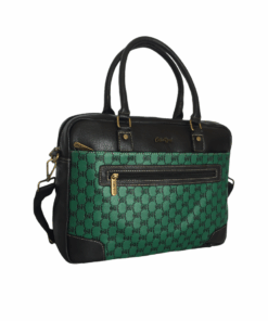 Cotton Road - 14' High Quality PU Leather Laptop Bag - Green