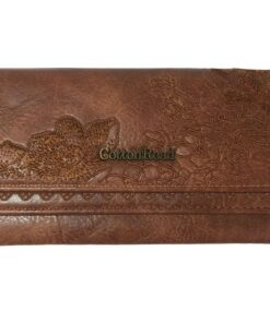 Cotton Road 2 Sections Floral Embroidered Wallet