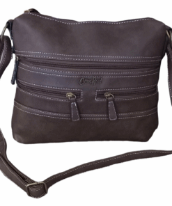 Cotton Road 3 Front Zip Slingbag - Brown