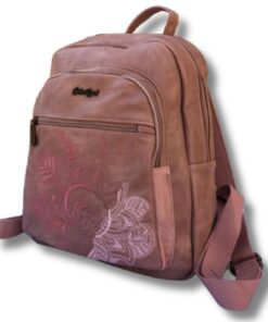 Cotton Road - Backpack Embroidered Flowers - Pink