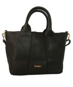 Cotton Road Fashion Shoulder Handbag With 3 Sections - Black