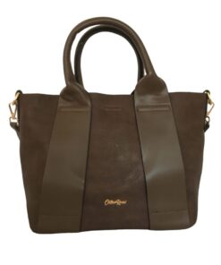 Cotton Road Fashion Shoulder Handbag With 3 Sections - Coffee