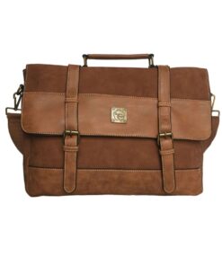 Cotton Road - Laptop Bag With Buckles - Khaki