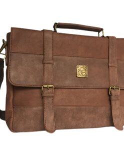 Cotton Road- Laptop Bag With Double Buckles-Brown