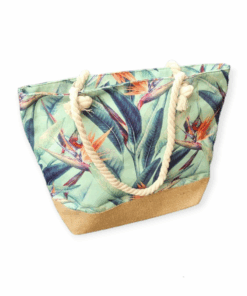 Cotton Road Large Capacity Casual Shoulder Bag w/ Reinforced Bottom - Blue Floral