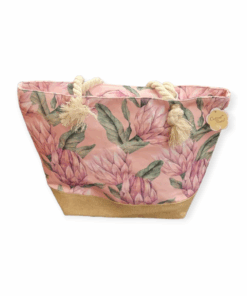 Cotton Road Large Capacity Casual Shoulder Bag w/ Reinforced Bottom - Pink Floral