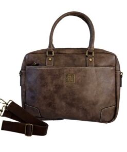 Cotton Road PU Laptop Bag - Dark Brown