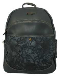 Cotton Road - Rainproof Floral Laptop Backpack - Blue
