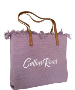 Cotton Road - Tapestry Pure Cotton Beach bag 15L - Purple