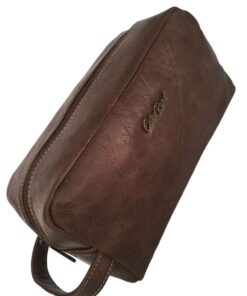 Cotton Road Toiletry Bag. - Coffee