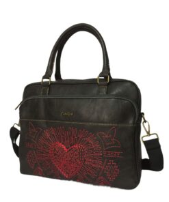 Cotton Road - Women Heart Laptop Bag Waterproof - Black