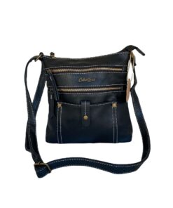 Cotton Road Zipped Crossbody Bag - Black, Gold