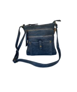 Cotton Road Zipped Crossbody Bag - Blue
