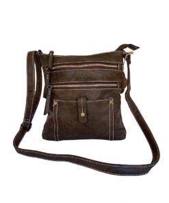 Cotton Road Zipped Crossbody Bag - Gold, Brown