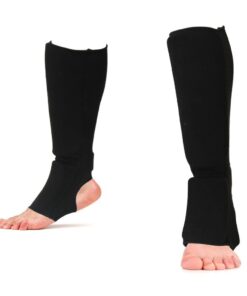 Cotton Shin Insteps Black - M