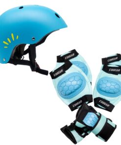 Cougar Inline Skating Protective Gear and Helmet Combo - Blue