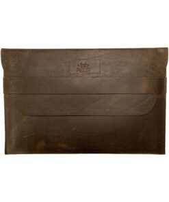 Crazy Cow Leatherware - 13" Angus Laptop Sleeve - Dark Brown