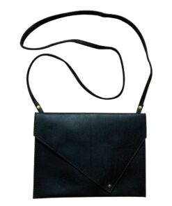 Crazy Cow Leatherware - Amelia Clutch / Crossbody - Black Leather