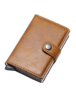 Cre8tive PU Leather RFID Pop-Up Wallet - Light Brown