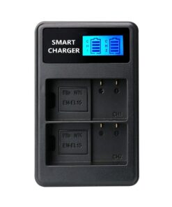 Cre8tive Smart LCD Display USB Dual Charger For Nikon EN-EL15