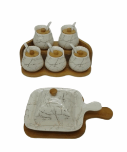 Cream White Serware Kitchen Set