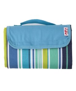 Creative Living Outdoor Camping Picnic Blanket Extra Large 145 x 200 cm - Blue Strip