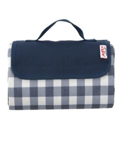 Creative Living Outdoor Camping Picnic Blanket Extra Large 145 x 200 cm - Navy Grid