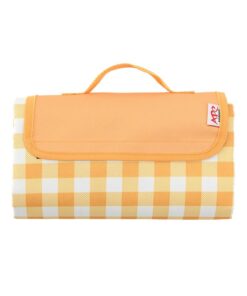 Creative Living Outdoor Camping Picnic Blanket Extra Large 145 x 200 cm - Yellow Grid