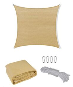 Creative Living Sun Shade Sail 3x3m Square - Sand