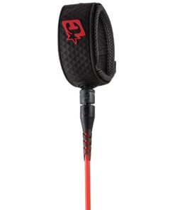 Creatures Comp 6 Surfboard Leash - Fluro Red Black