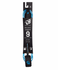 Creatures Longboard Ankle 9 Surfboard Leash - Cyan Speckle Black