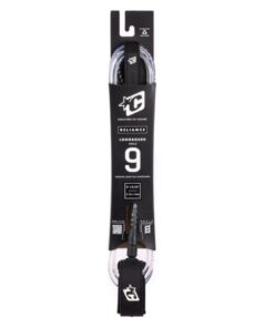 Creatures Longboard Ankle 9 Surfboard Leash - White Speckle Black