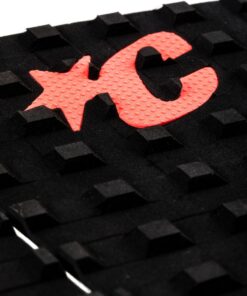 Creatures Mick Fanning Surfboard Traction - Black Fade Fluro Red