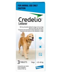 CREDELIO (Elanco) Blue Tick and Flea Treatment for Dogs Xtra Large 22-45kg