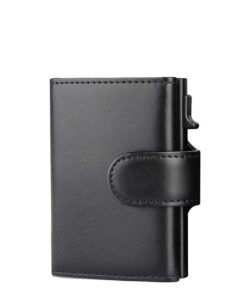 Credit Card Pop Up Wallet Leather Wallet With Rfid Lock