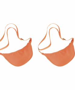 Crescent Crossbody Sling Bag with Adjustable Strap - 2 Pack - Orange