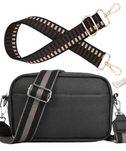Cross Body Bag - Riley - 2x Shoulder Straps & 1x Keyring - Jet