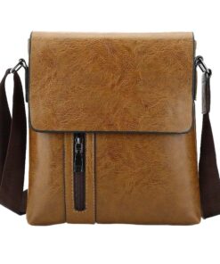 Crossbody Bag Men's Shoulder bag Vertical Hand Business Men's Casual Bag - Coffee
