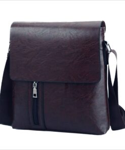 Crossbody Bag Men's Shoulder bag Vertical Hand Business Men's Casual Bag - Dark Brown