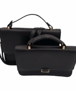 Crossbody Fashion Small Shoulder Handbags for Women Ladies Top-Handle Bags - Black