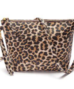 Crossbody Handbag / Large Makeup Bag - Vegan Friendly - Leopard Print
