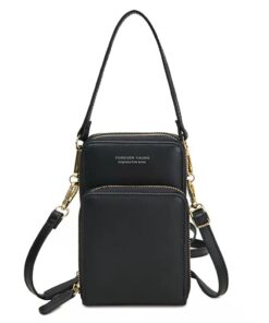 Crossbody Sling bag 11.5 x 18.5 x 6.5cm Cellphone Pouch 9044 - Black