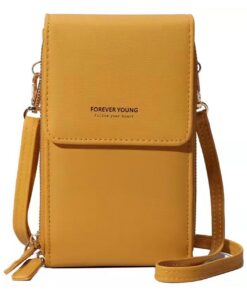 Crossbody Sling Bag 11.5 x 19 x 6cm Cellphone Pouch Touch Screen 9067 - Yellow