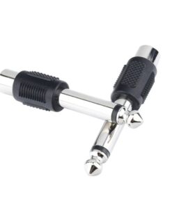 CTDW 2 x RCA 6.5mm Female to Male Mono Connectors