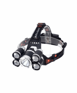 CTS - Five Light Source Zoom LED Rechargeable Headlamp - Silver