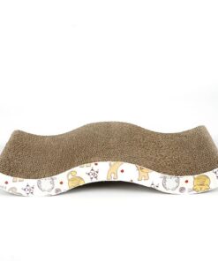 Curved Cat Scratch Board with Catnip - Wave Shape