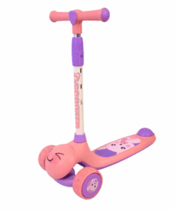 Cute Adjustable Height Kick Scooter for Kids/Toddlers - Pink