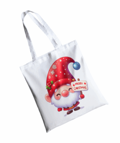 Cute Little Merry Christmas Gnome Shopping Bag